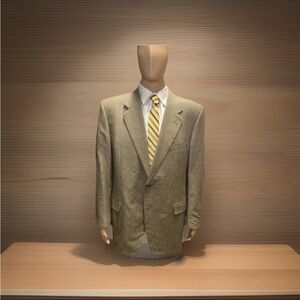 Canali Blazer Jacket Men 48R Brown Glen Plaid Sport Coat Silk Wool Richards